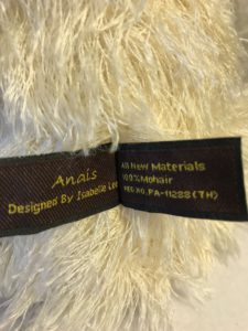 Charlie Bear Anais back tags