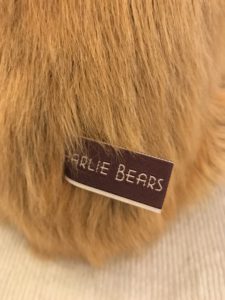Charlie Bear Bobby Dazzler back tag
