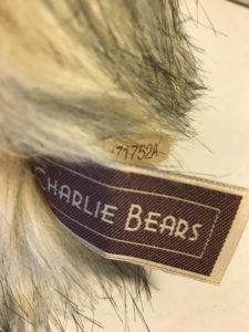 Charlie Bear Elizabeth back tag