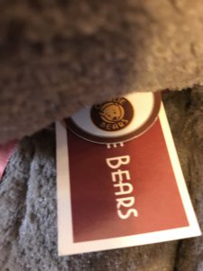 Charlie First Bear, Chocolate Brown tag1